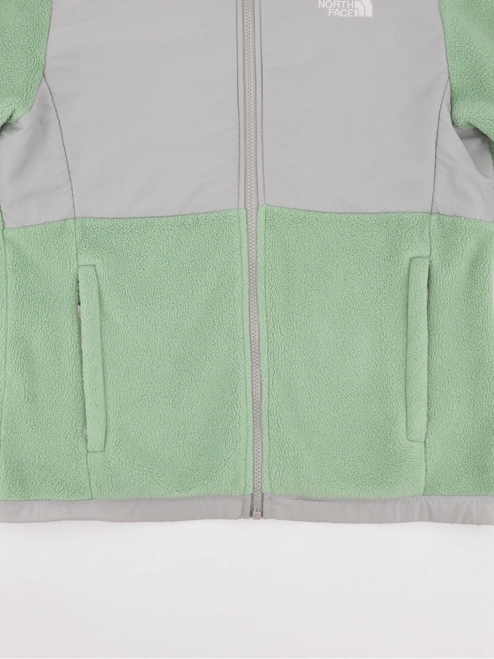 The North Face Large Youth Girls Denali Fleece Jacket Green Pre-Owned
